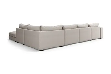 Dubai Stor U-modulsoffa med Divan Vänster 432 cm Extra Djup - Beige - Möbler - Vardagsrum - Soffor - Modulsoffor - Komplett modulsoffa