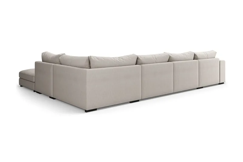 Dubai Stor U-modulsoffa med Divan Vänster 432 cm Extra Djup - Beige - Möbler - Vardagsrum - Soffor - Modulsoffor - Komplett modulsoffa