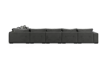 Dubai Stor U-modulsoffa med Divan Vänster Sammet 527 cm Extra Djup - Mörkgrå - Möbler - Vardagsrum - Soffor - Modulsoffor - Komplett modulsoffa