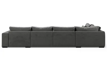 Dubai Stor U Soffa modul med Divan Höger Sammet Extra djup - Mörkgrå - Möbler - Vardagsrum - Soffor - Modulsoffor - Komplett modulsoffa