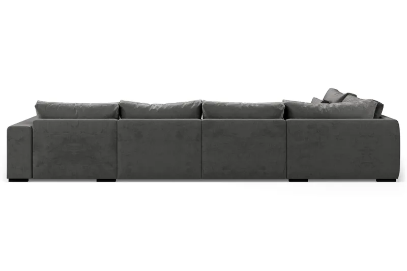 Dubai Stor U Soffa modul med Divan Höger Sammet Extra djup - Mörkgrå - Möbler - Vardagsrum - Soffor - Modulsoffor - Komplett modulsoffa