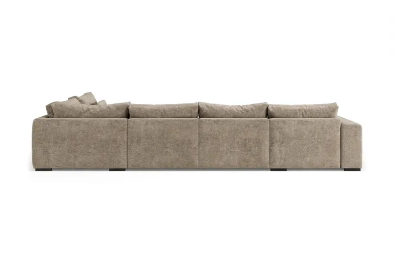 Dubai Stor U Soffa modul med Divan Vänster Extra Djup i Chenille - Brun - Möbler - Vardagsrum - Soffor - Modulsoffor - Komplett modulsoffa