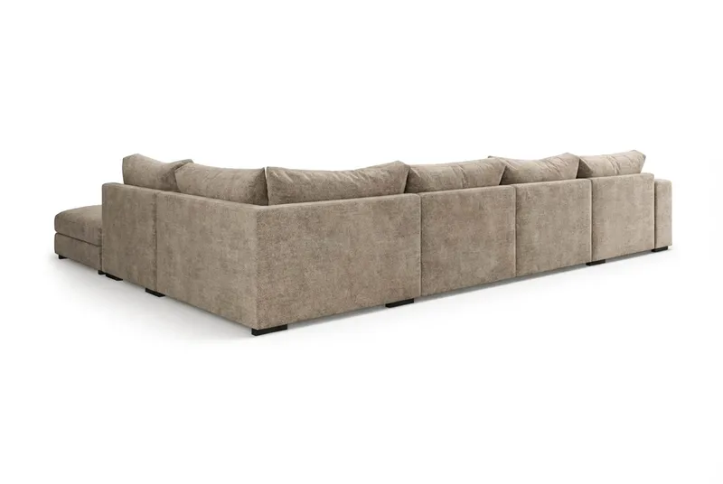 Dubai Stor U Soffa modul med Divan Vänster Extra Djup i Chenille - Brun - Möbler - Vardagsrum - Soffor - Modulsoffor - Komplett modulsoffa