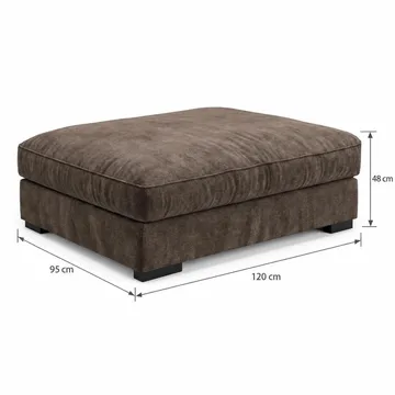 Dubai Stor U Soffa modul med Divan Vänster Extra Djup i Chenille - Mörkbrun - Möbler - Vardagsrum - Soffor - Modulsoffor - Komplett modulsoffa