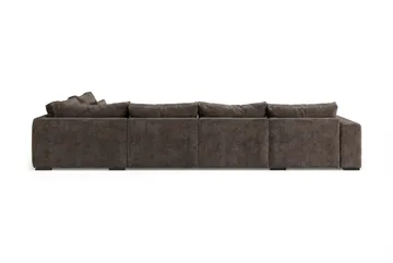 Dubai Stor U Soffa modul med Divan Vänster Extra Djup i Chenille - Mörkbrun - Möbler - Vardagsrum - Soffor - Modulsoffor - Komplett modulsoffa