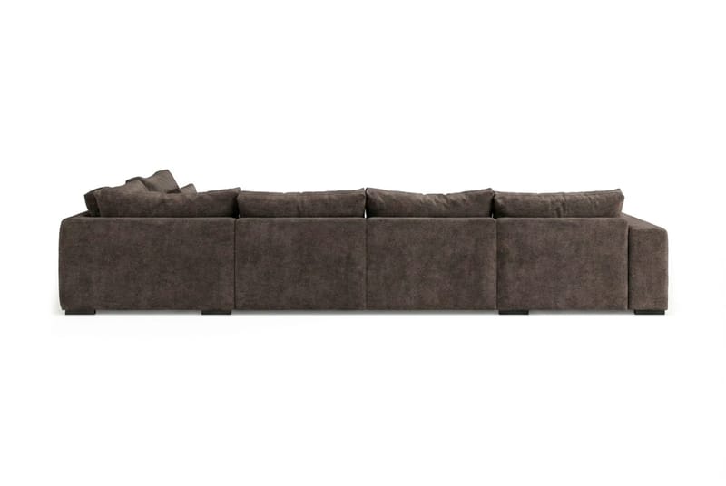 Dubai Stor U Soffa modul med Divan Vänster Extra Djup i Chenille - Mörkbrun - Möbler - Vardagsrum - Soffor - Modulsoffor - Komplett modulsoffa