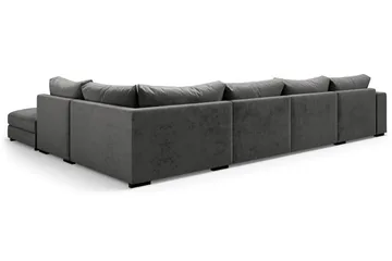 Dubai Stor U Soffa modul med Divan Vänster Sammet Extra djup - Mörkgrå - Möbler - Vardagsrum - Soffor - Modulsoffor - Komplett modulsoffa
