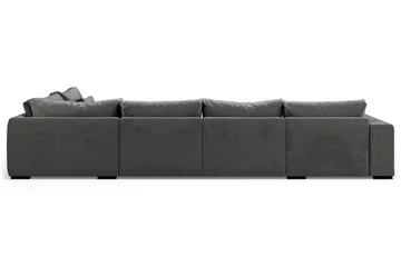 Dubai Stor U Soffa modul med Divan Vänster Sammet Extra djup - Mörkgrå - Möbler - Vardagsrum - Soffor - Modulsoffor - Komplett modulsoffa