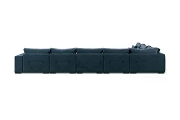 Dubai U-modulsoffa Large med Divan Höger Sammet Extra Djup - Blå - Möbler - Vardagsrum - Soffor - Modulsoffor - Komplett modulsoffa