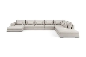 Dubai U-modulsoffa Large med Divan Vänster Extra Djup