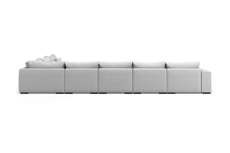 Dubai U-modulsoffa Large med Divan Vänster Extra Djup - Ljusgrå - Möbler - Vardagsrum - Soffor - Modulsoffor - Komplett modulsoffa