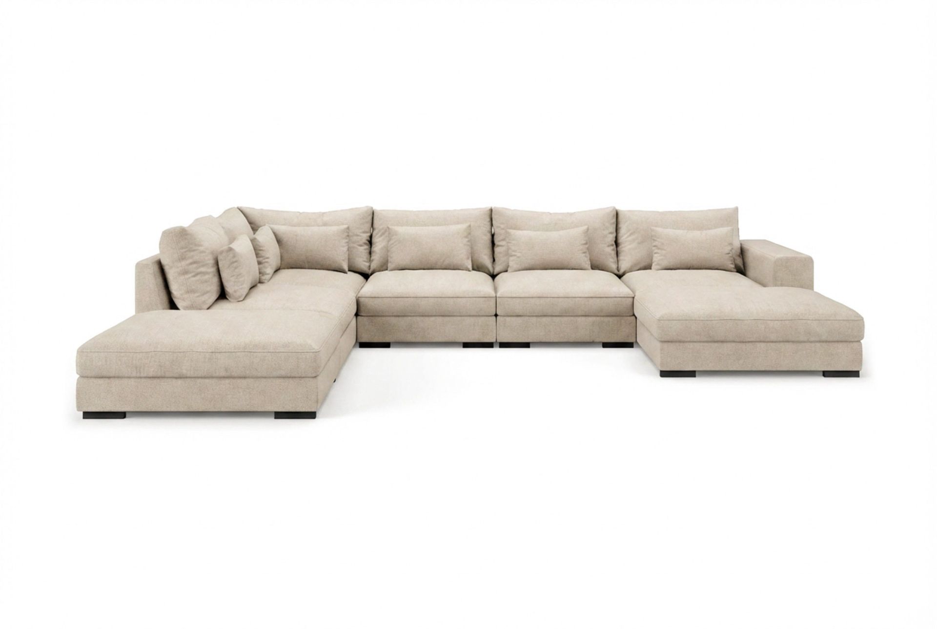 Dubai U-modulsoffa med Divan H&ouml;ger - Beige