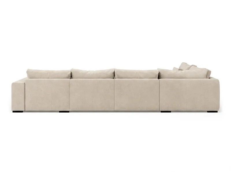 Dubai U-modulsoffa med Divan Höger Extra Djup i Chenille - Beige - Möbler - Vardagsrum - Soffor - Modulsoffor - Komplett modulsoffa