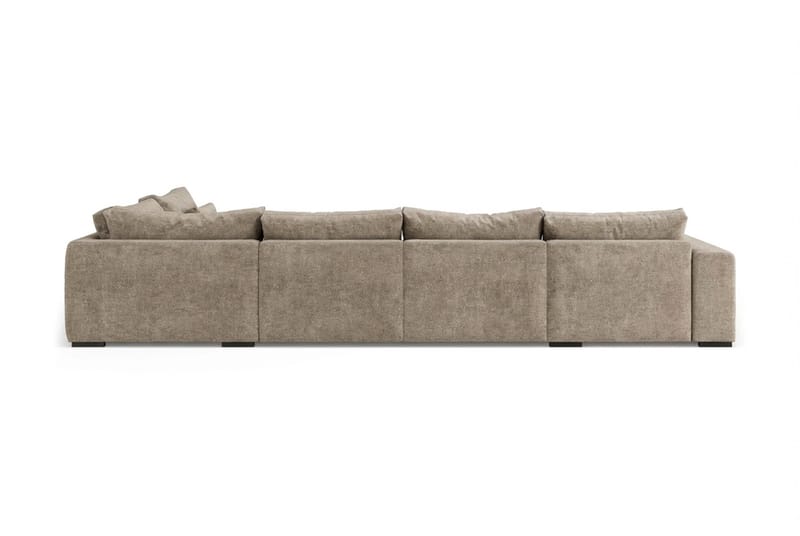 Dubai U-modulsoffa med Divan Höger Extra Djup i Chenille - Brun - Möbler - Vardagsrum - Soffor - Modulsoffor - Komplett modulsoffa