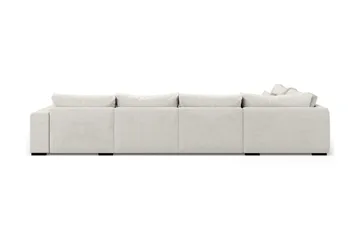 Dubai U-modulsoffa med Divan Höger Sammet Extra Djup - Vit - Möbler - Vardagsrum - Soffor - Modulsoffor - Komplett modulsoffa