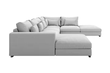Dubai U-modulsoffa med Divan Vänster Extra Djup - Ljusgrå - Möbler - Vardagsrum - Soffor - Modulsoffor - Komplett modulsoffa