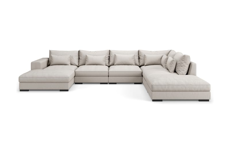 HAVANA U-modulsoffa med Divan Vänster Beige - Komplett modulsoffa