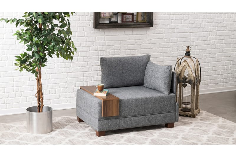 Algeria Fåtölj Höger - Grå - Möbler - Vardagsrum - Soffor - Modulsoffor - Hörnmodul