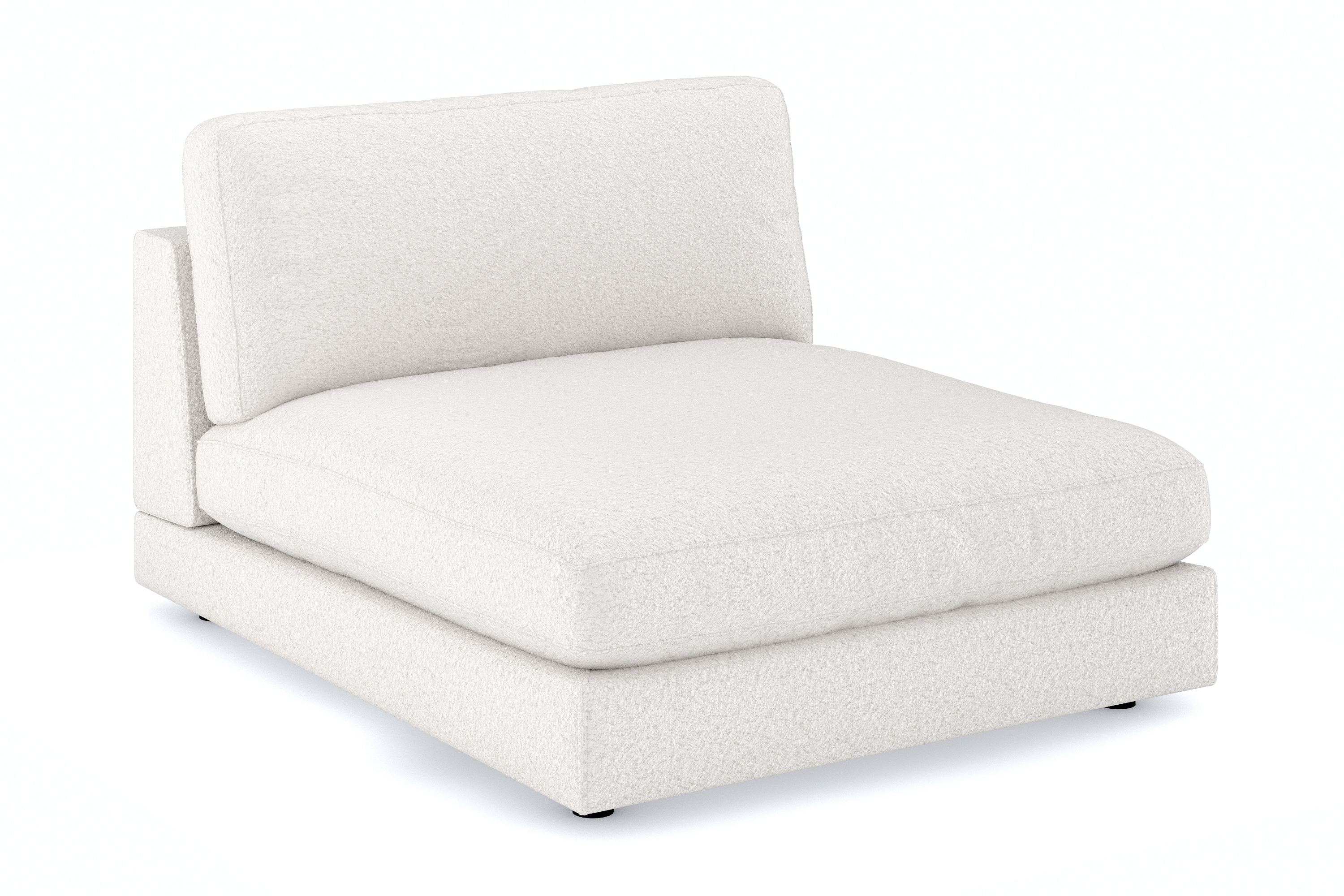 arken 1-sits divanmodul i bouclé - vit