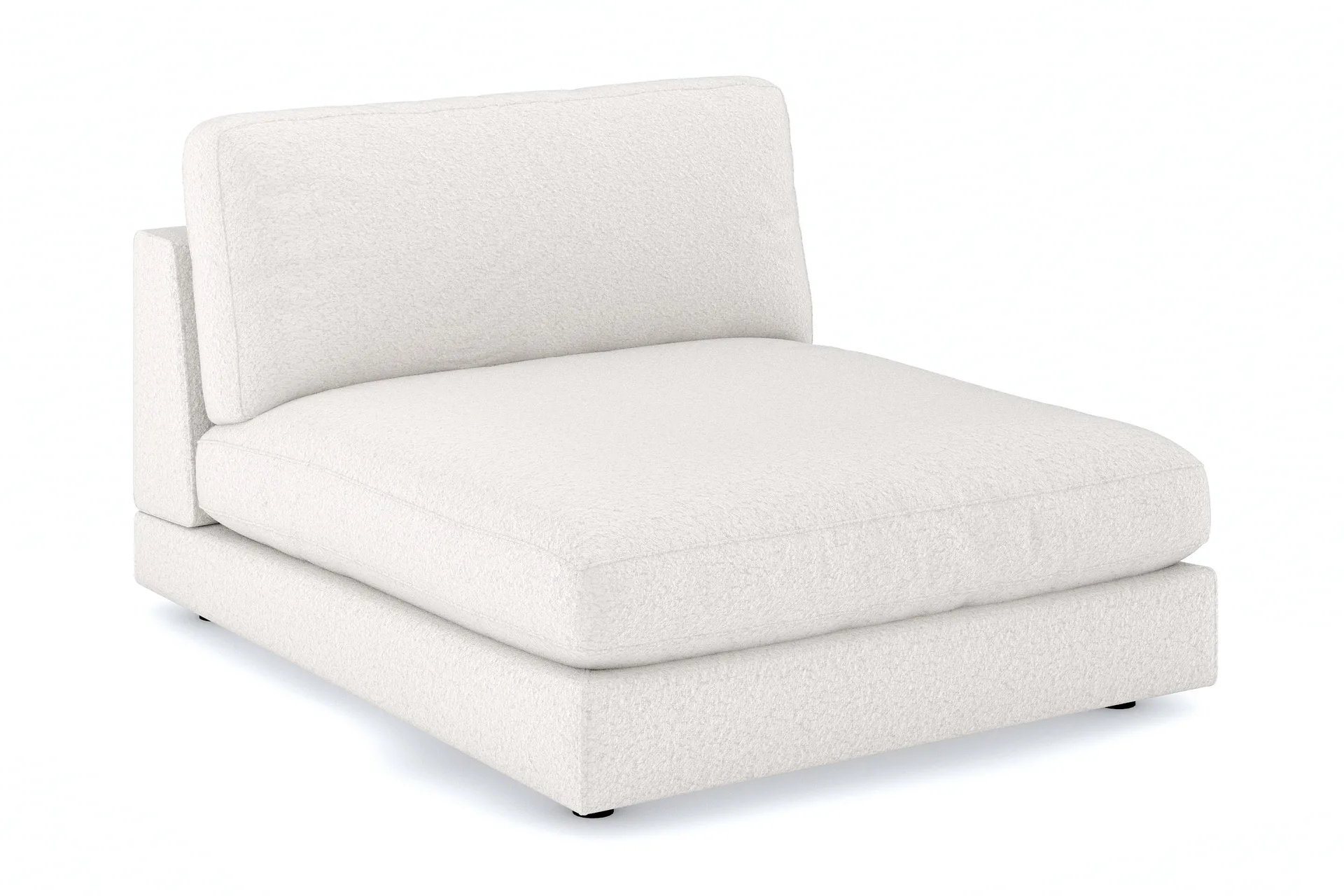 arken 1-sits divanmodul i bouclé - vit