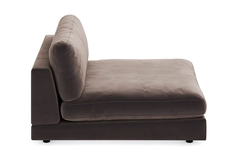 Arken 1-sits Divanmodul i Sammet - Brun - Möbler - Vardagsrum - Soffor - Modulsoffor - Hörnmodul