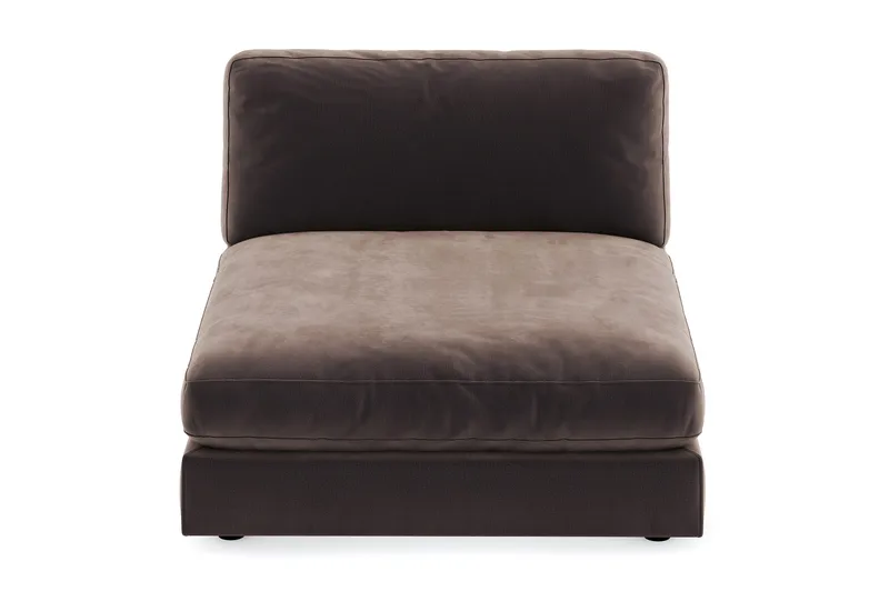 Arken 1-sits Divanmodul i Sammet - Brun - Möbler - Vardagsrum - Soffor - Modulsoffor - Hörnmodul