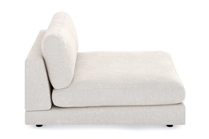 Arken 1-sits Divanmodul i Sammet - Krämvit - Möbler - Vardagsrum - Soffor - Modulsoffor - Hörnmodul