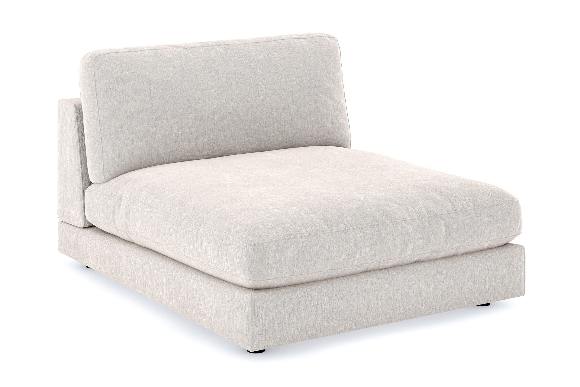 arken 1-sits divanmodul i sammet - krämvit