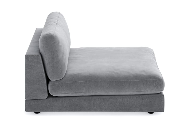 Arken 1-sits Divanmodul i Sammet - Ljusgrå - Möbler - Vardagsrum - Soffor - Modulsoffor - Hörnmodul