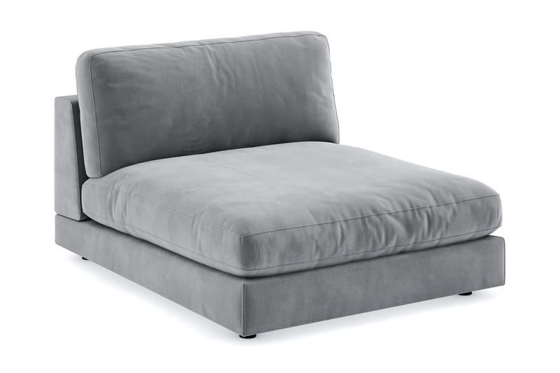 Arken 1-sits Divanmodul i Sammet - Ljusgrå - Möbler - Vardagsrum - Soffor - Modulsoffor - Hörnmodul