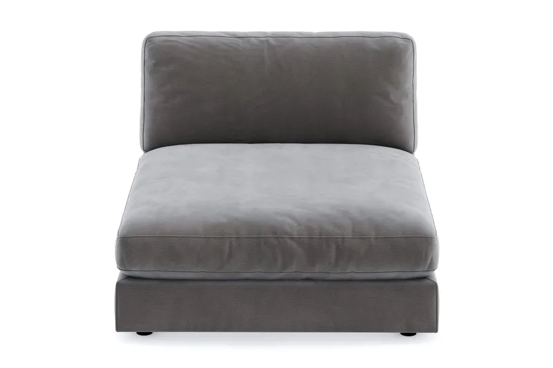 Arken 1-sits Divanmodul i Sammet - Mörkgrå - Möbler - Vardagsrum - Soffor - Modulsoffor - Hörnmodul