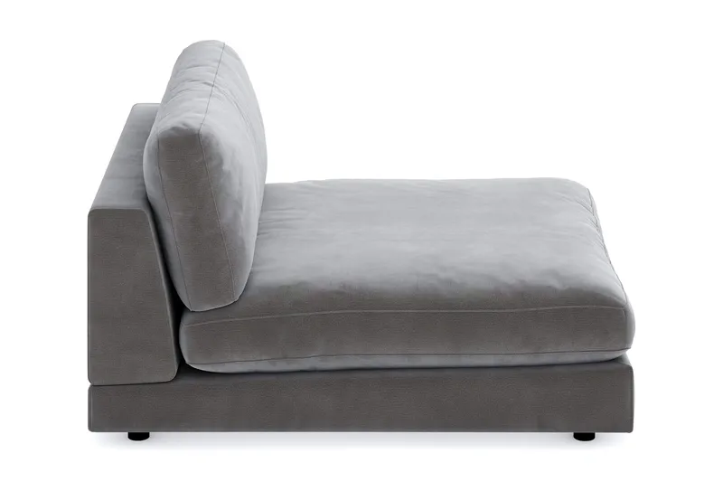 Arken 1-sits Divanmodul i Sammet - Mörkgrå - Möbler - Vardagsrum - Soffor - Modulsoffor - Hörnmodul