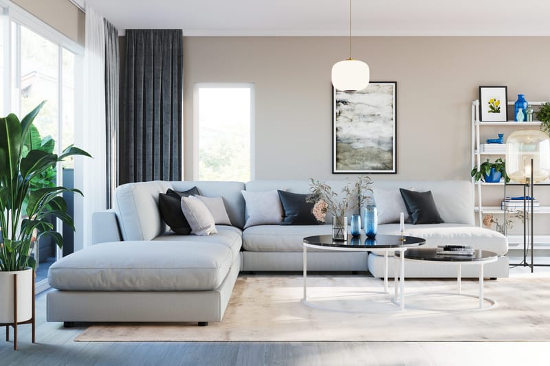 Arken 1-sits Divanmodul i Tyg - Ljusgrå - Möbler - Vardagsrum - Soffor - Modulsoffor - Hörnmodul