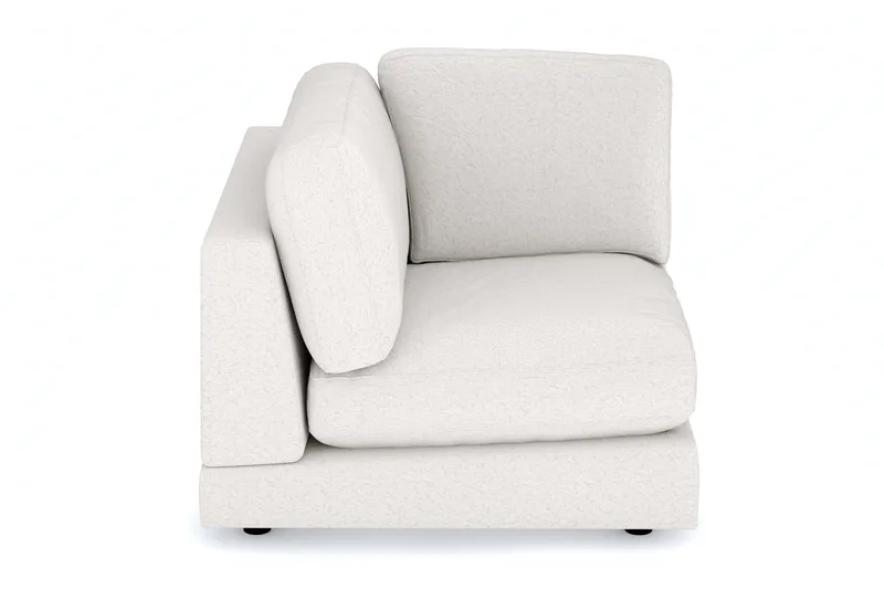 Arken 1-sits Hörnmodul i Bouclé - Vit - Möbler - Vardagsrum - Soffor - Modulsoffor - Hörnmodul