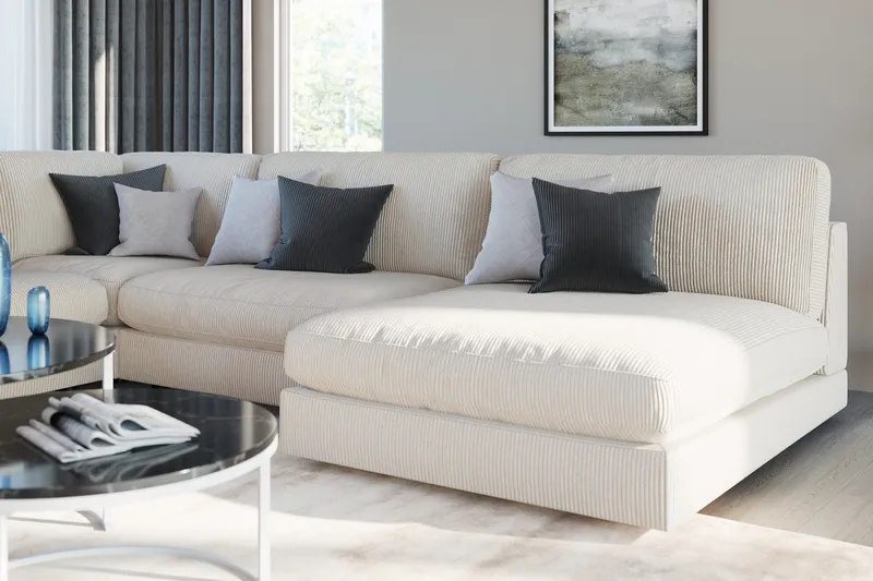 Arken 1-sits Hörnmodul i Manchester - Beige - Möbler - Vardagsrum - Soffor - Modulsoffor - Hörnmodul