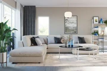 Arken 1-sits Hörnmodul i Manchester - Beige - Möbler - Vardagsrum - Soffor - Modulsoffor - Hörnmodul