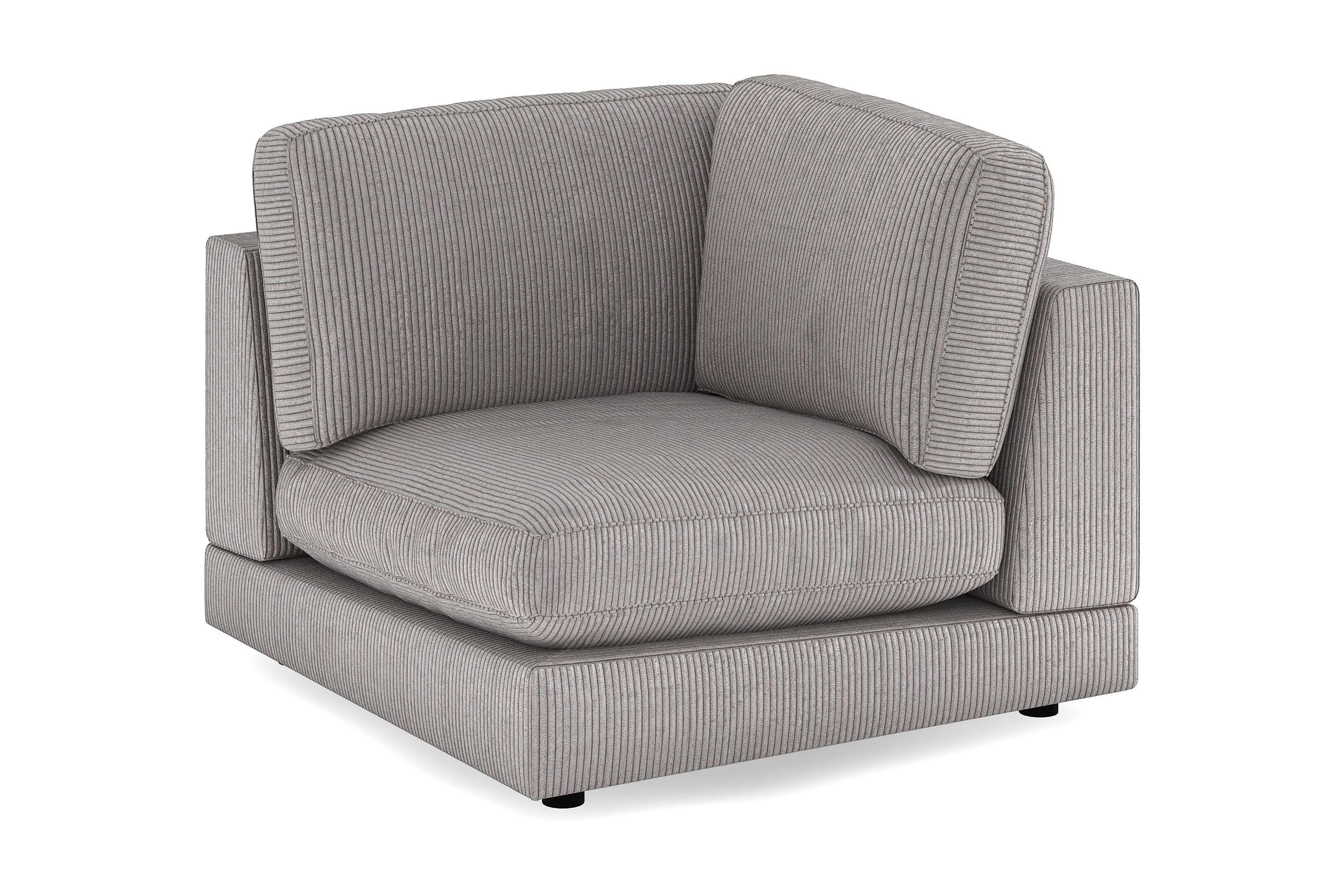 arken 1-sits hörnmodul i manchester - mörkgrå