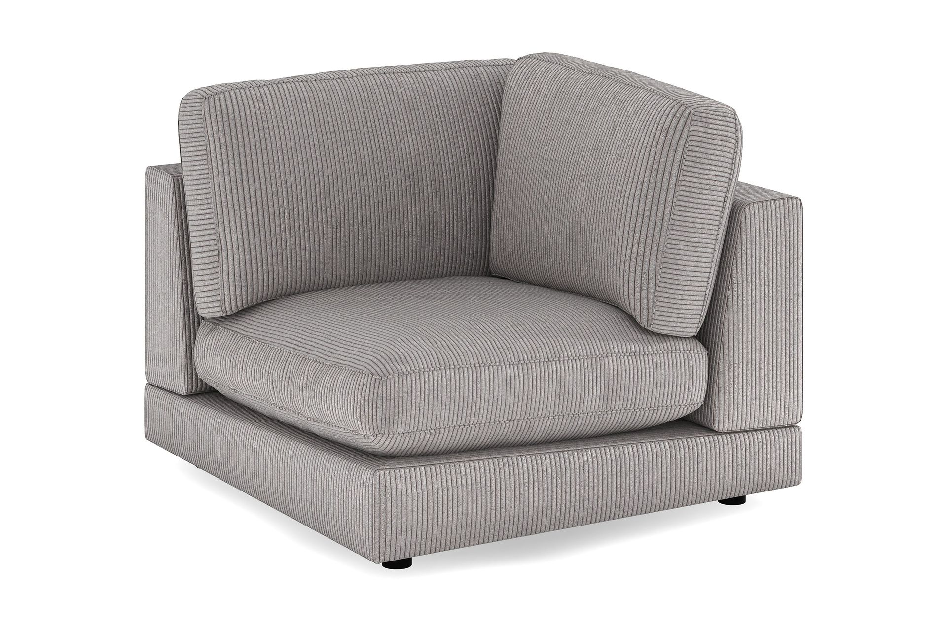 arken 1-sits hörnmodul i manchester - mörkgrå