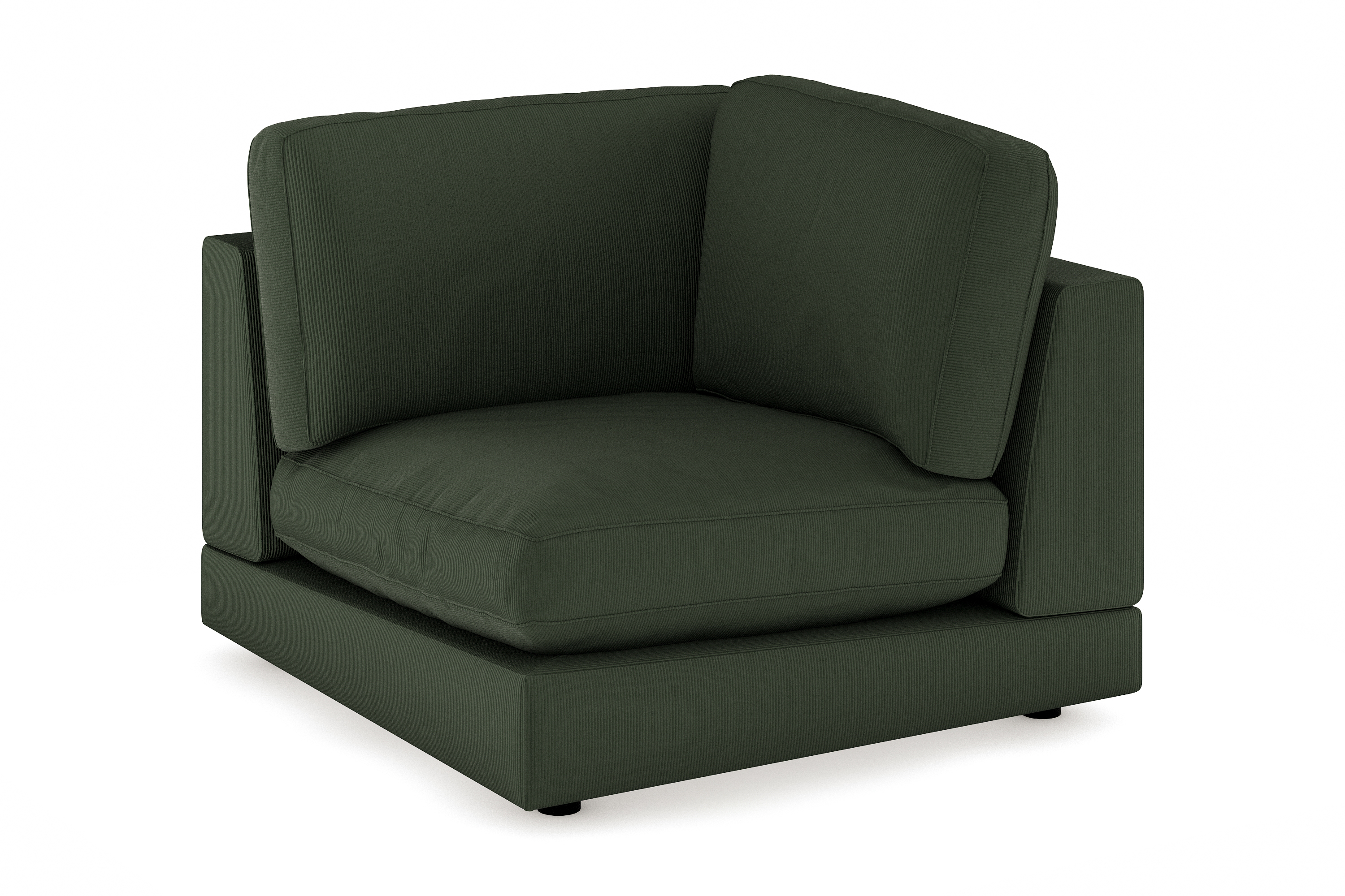 arken 1-sits hörnmodul i manchester - mörkgrön