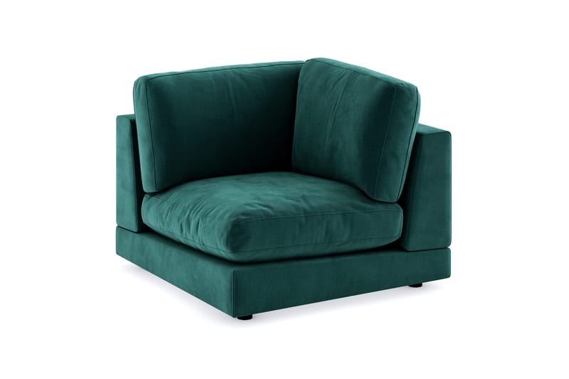 Arken 1-sits Hörnmodul i Sammet - Grön - Möbler - Vardagsrum - Soffor - Modulsoffor - Hörnmodul