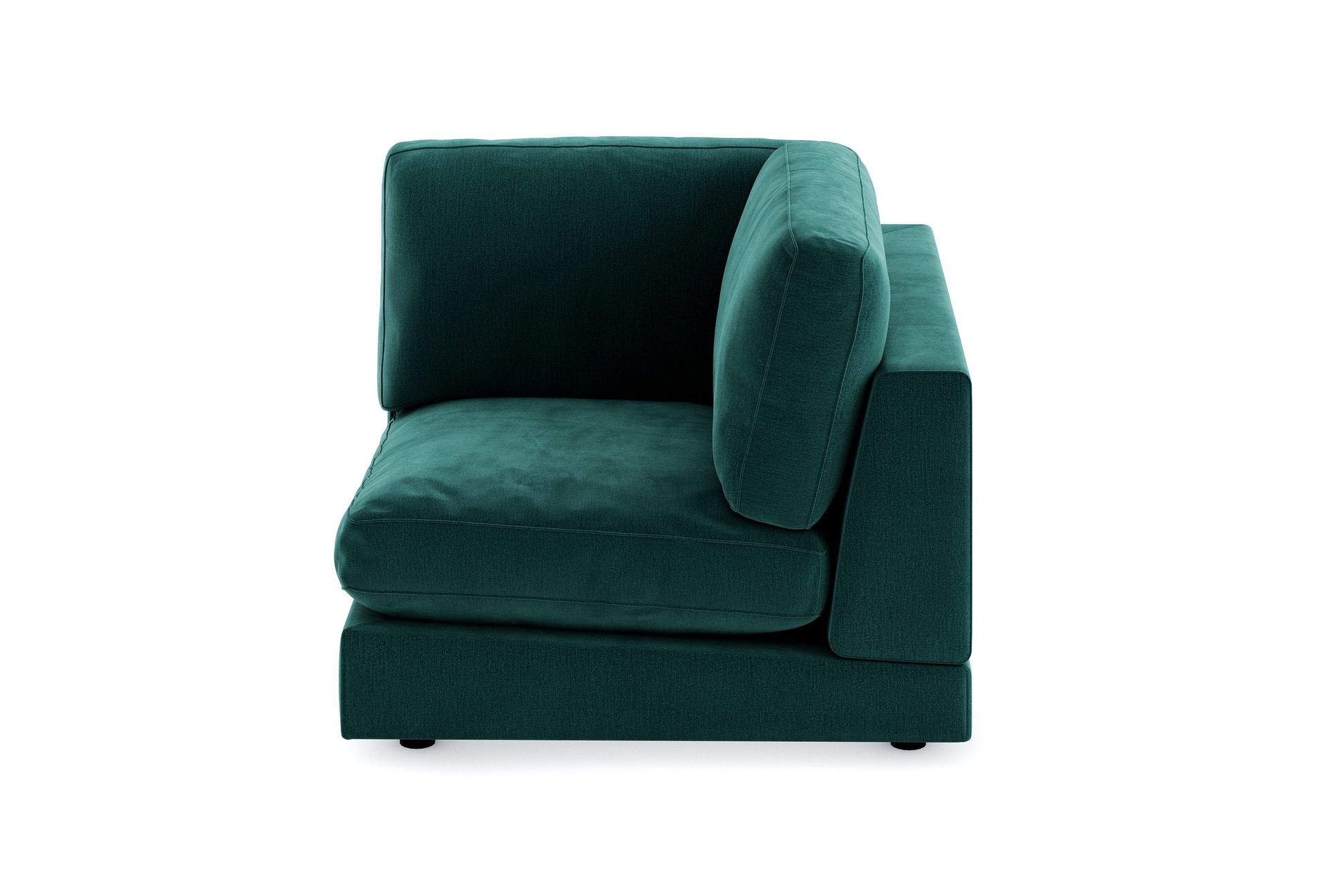 arken 1-sits hörnmodul i sammet - grön