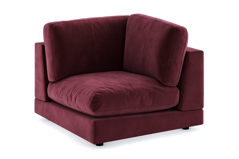 Arken 1-sits Hörnmodul i Sammet, Lila