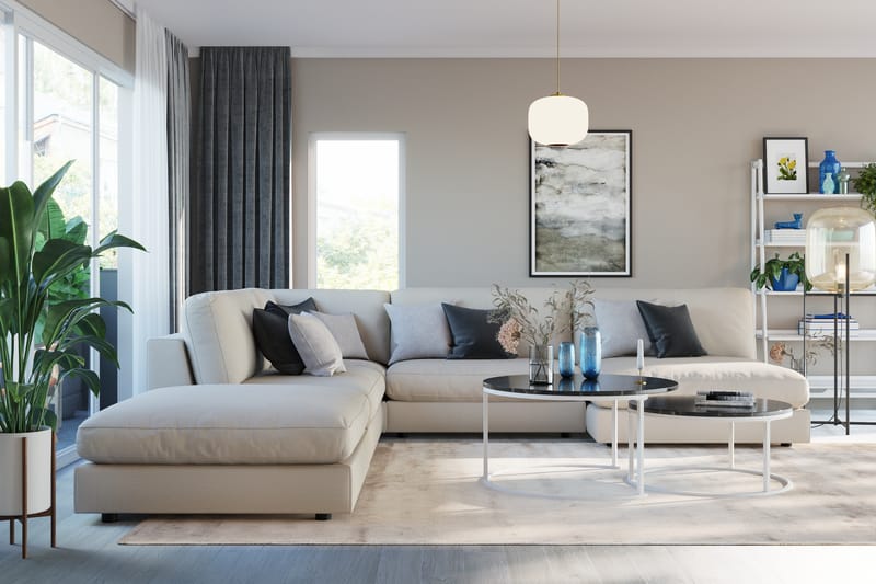 Arken 1-sits Hörnmodul i Tyg - Beige - Möbler - Vardagsrum - Soffor - Modulsoffor - Hörnmodul