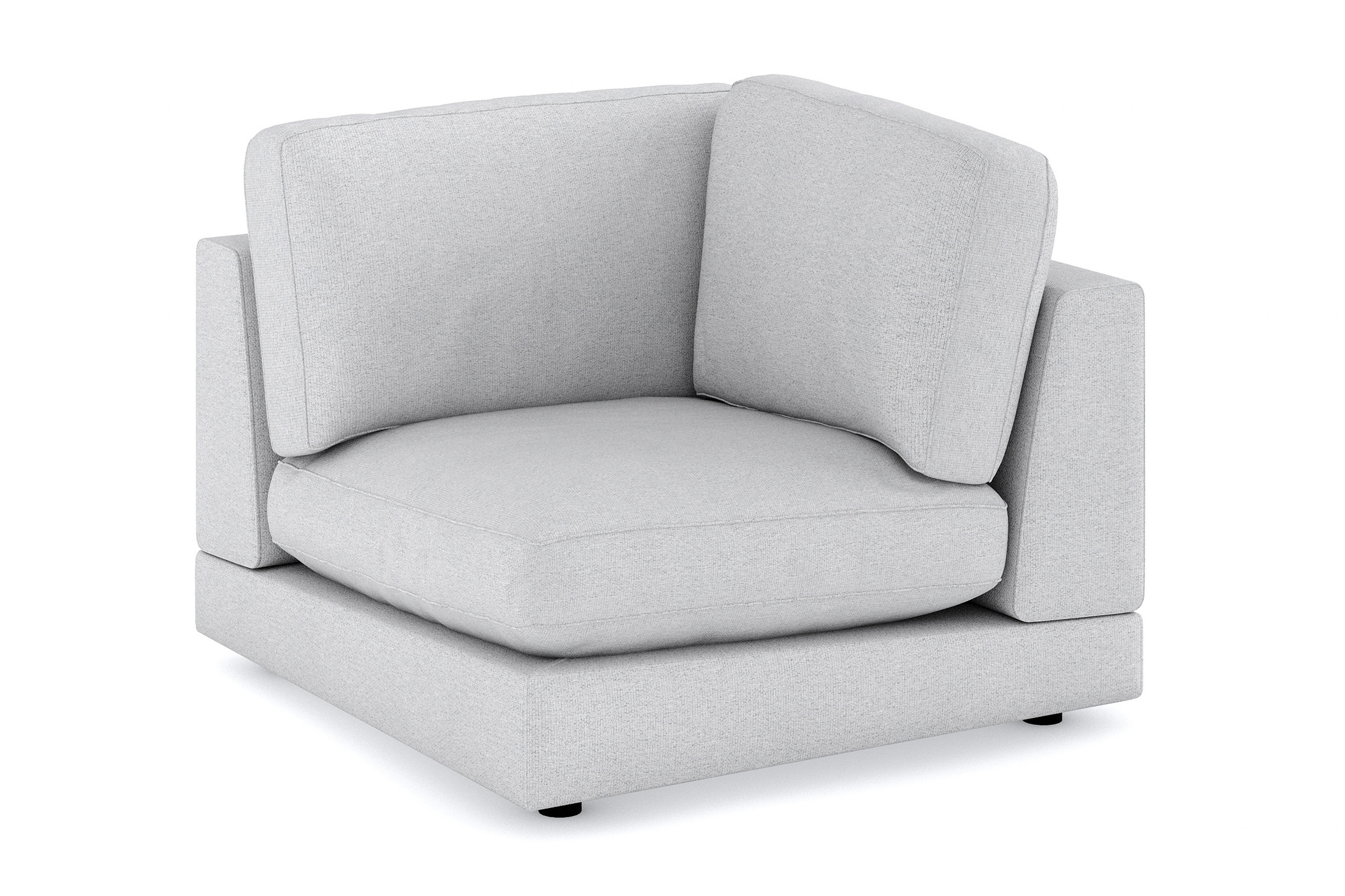 arken 1-sits hörnmodul i tyg - ljusgrå