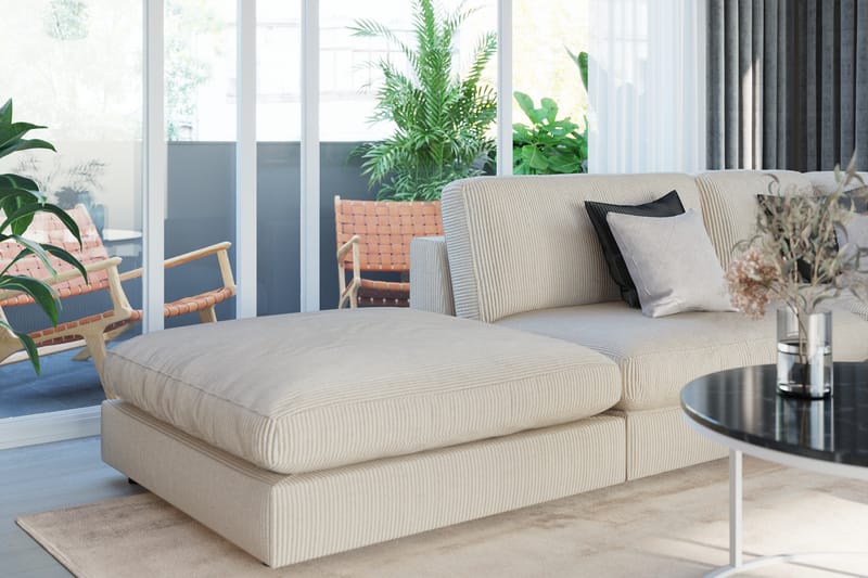 Arken 2-sits Divanmodul i Manchester - Beige - Möbler - Vardagsrum - Soffor - Modulsoffor - Hörnmodul