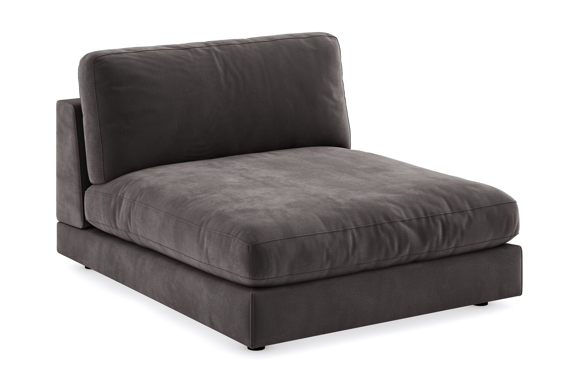 arken 2-sits divanmodul i sammet - mörkgrå