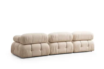 Belgin Vänstermodul / Fåtölj 95 cm med fasta armstöd och repdetaljer - Cream - Möbler - Vardagsrum - Soffor - Modulsoffor - Hörnmodul
