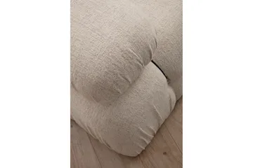 Belgin Vänstermodul / Fåtölj 95 cm med fasta armstöd och repdetaljer - Cream - Möbler - Vardagsrum - Soffor - Modulsoffor - Hörnmodul