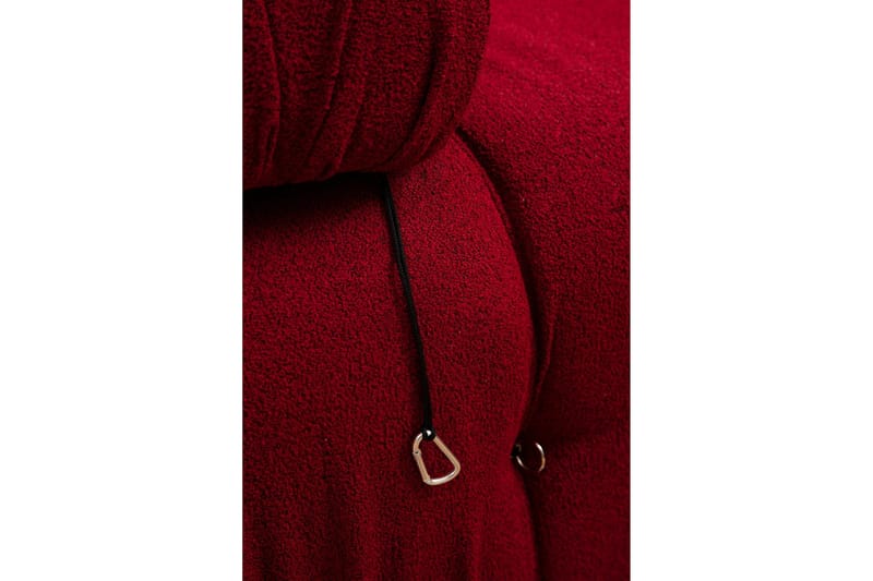 Belgin Vänstermodul / Fåtölj 95 cm med fasta armstöd och repdetaljer - Röd - Möbler - Vardagsrum - Soffor - Modulsoffor - Hörnmodul