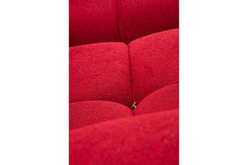 Belgin Vänstermodul / Fåtölj 95 cm med fasta armstöd och repdetaljer - Röd - Möbler - Vardagsrum - Soffor - Modulsoffor - Hörnmodul